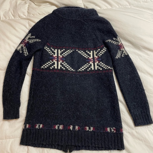 TNA Merino & Alpaca Wool Jacket Womens Small Cowachin Coastal Thick Cozy Zip Up - Picture 2 of 5